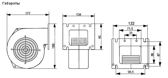 Нагнетательный вентилятор для котла Nowosolar NWS 75