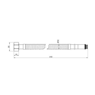 Комплект шлангов для смесителя в нержавеющей оплетке SD396W 40 см М10