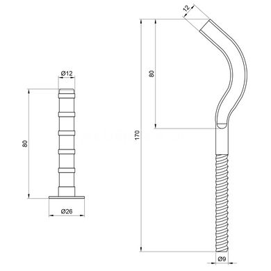 Настенное крепление для секционного радиатора 9 х 170 мм