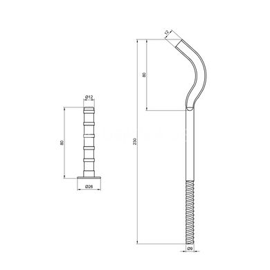 Настенное крепление для секционного радиатора 9 х 230 мм