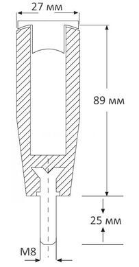 Ручка-цилиндр карболитовая с болтом М8x25 Ø27