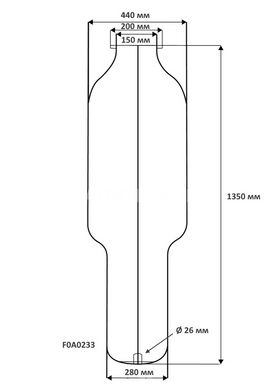 Мембрана для бака та гідроакумулятора 500-750 літрів Ø150мм прохідна SeFa