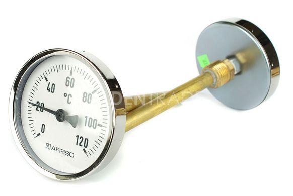Биметаллический термометр Afriso BiTh Ø80мм 0...120°C L-100мм
