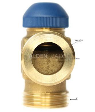 Распределительный клапан с термоголовкой и гайками Herz Calis TS RD DN20 3/4" 40-70°C