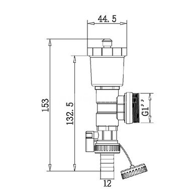 Сливная группа для коллектора 1" SD Forte