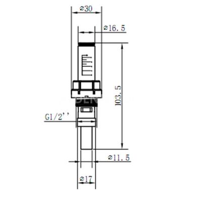 Витратомір для колектора 0,5–5 л/мин 1/2" SD Forte