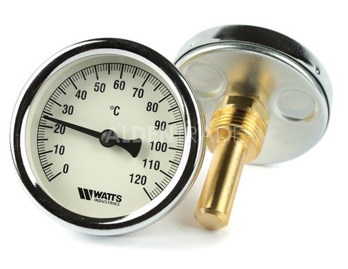 Термометр биметаллический Watts Ø63мм F+R801 0...120°C