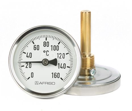 Биметаллический термометр Afriso BiTh Ø63мм 0...160°C L-63мм