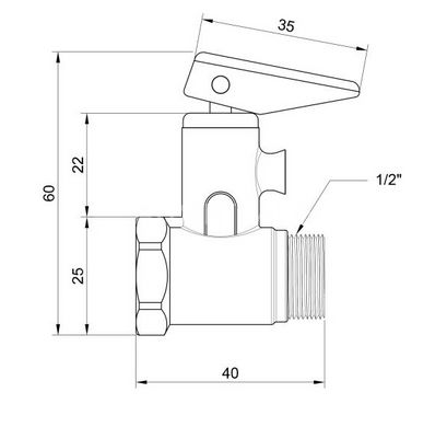 Предохранительный клапан для бойлера 1/2" 8 бар Icma GS09