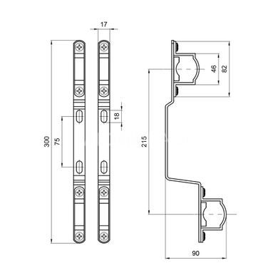 Кріплення для колектора теплої підлоги (комплект 2 шт.) SD342