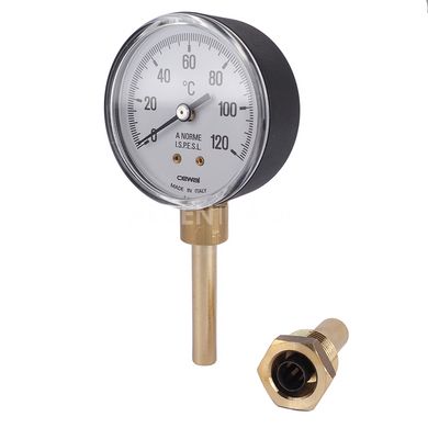 Термометр биметаллический радиальный Cewal RD 63 VI 0...120°C