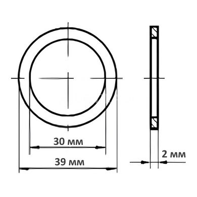 Прокладка уплотнительная 1 1/4" 39x30x2 мм Red Fiber