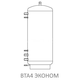 Теплоаккумулятор Теплобак ВТА 4 1500 «Эконом» Без изоляции