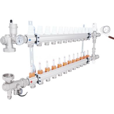 Колектор теплої підлоги у зборі 1" на 12 виходів 3/4" Icma K0111