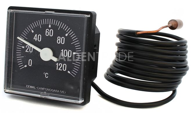 Термометр капиллярный Cewal TQ 45P 45x45мм 0...120°C