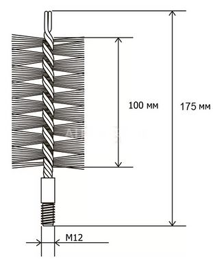 Щітка металева для чищення котла Ø30 мм SV
