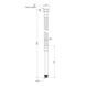 Гибкие шланги для смесителя длинная шпилька (пара) SD396 80 см