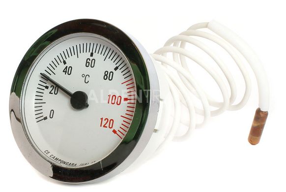 Термометр капілярний Ø52 0...120°C L-1000мм SVT хром