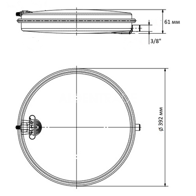 Розширювальний бак круглий 6 літрів Zilmet OEM Pro 6 Ø392
