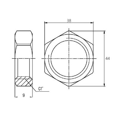 Контргайка латунна 1" зовн/внутр SD Forte SF35025