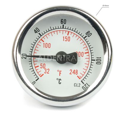 Термометр біметалевий Ø40 0...120°C Icma 206