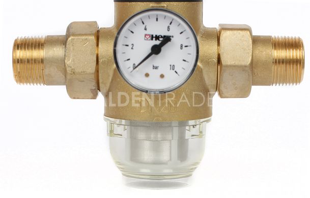 Мембранний редуктор тиску води з фільтром 1 - 6 бар 1" Herz