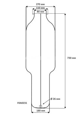 Мембрана для бака та гідроакумулятора 100-150 літрів Ø80мм прохідна SeFa
