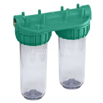 Подвійний фільтр-колба для води 10" різьба 3/4" Kristal Eco Slim TD