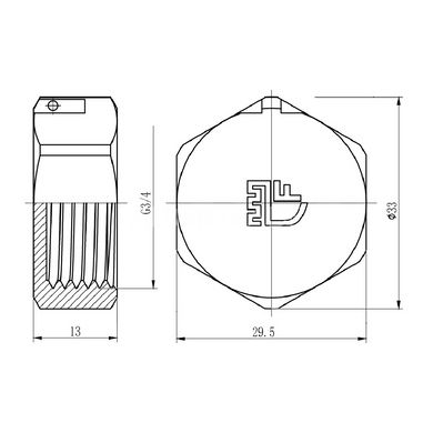 Заглушка латунна внутрішня 3/4" SD Forte SF35220