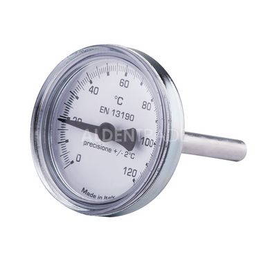 Термометр біметалевий Ø50 0...120°C Icma 134 для триходового клапана