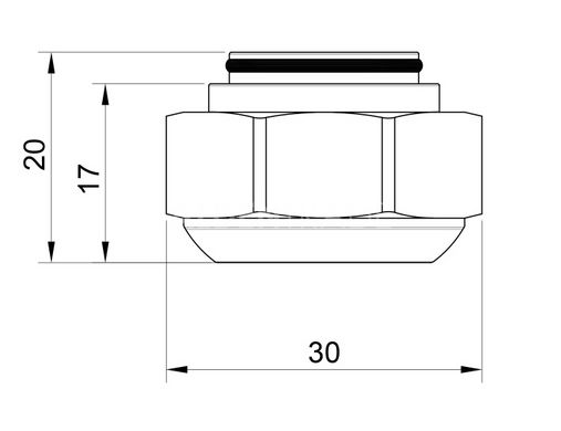 Євроконус латунний 3/4" під трубу 16x2 Icma 119