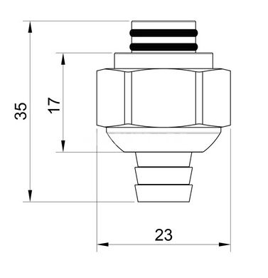 Евроконус для коллектора 3/4" под трубу 17x2 Icma 119