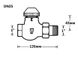 Термостатический клапан с термоголовкой 20–50°С 1" Herz TS-E