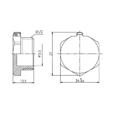 Заглушка латунна зовнішня 1/2" SD Forte SF35315