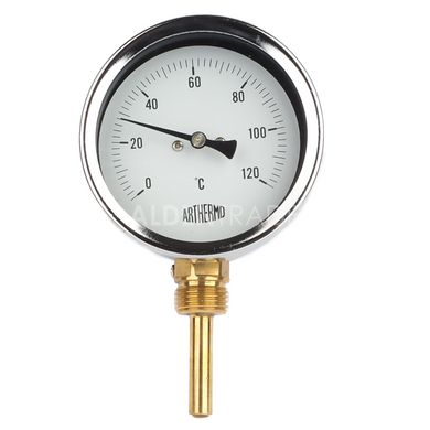 Термометр биметаллический радиальный Arthermo Ø80 0...120°C L-50мм