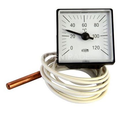 Термометр капиллярный Arthermo QP-03 0...120°C L-1500мм Квадратный